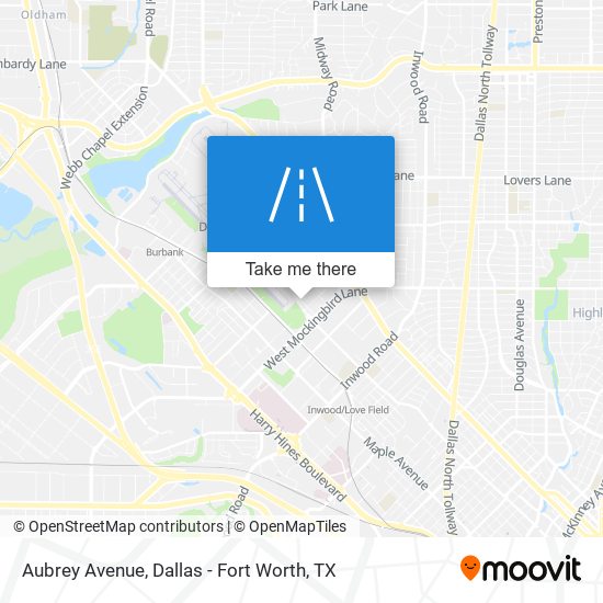 Aubrey Avenue map