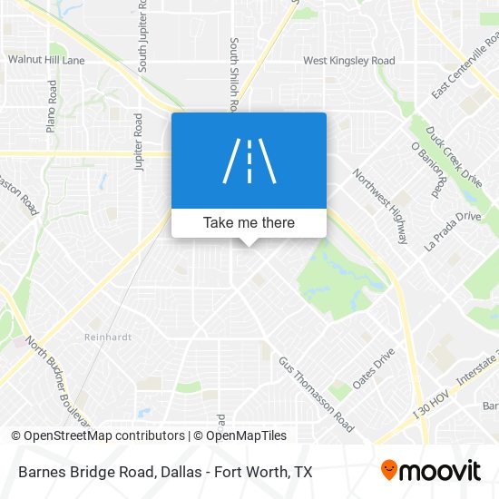 Barnes Bridge Road map