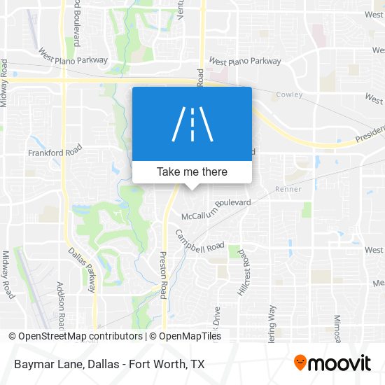 Baymar Lane map
