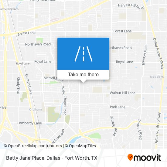 Betty Jane Place map
