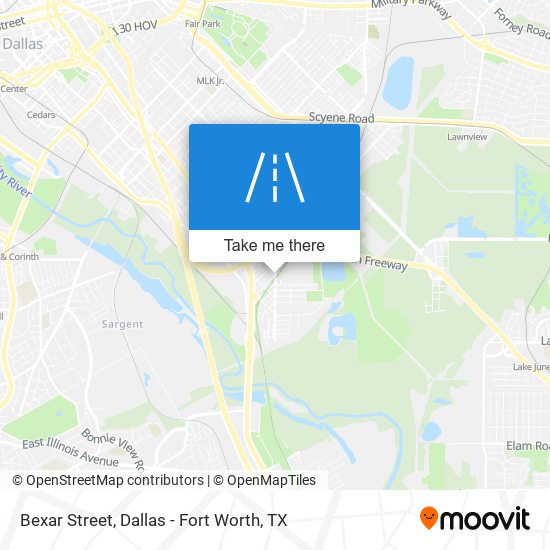 Mapa de Bexar Street