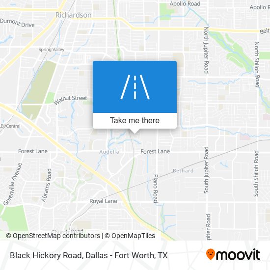 Black Hickory Road map
