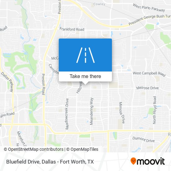 Mapa de Bluefield Drive