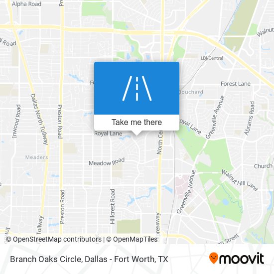 Mapa de Branch Oaks Circle