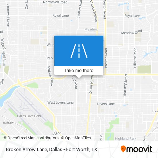 Broken Arrow Lane map