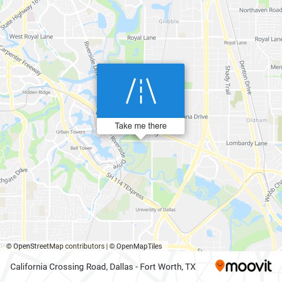 California Crossing Road map
