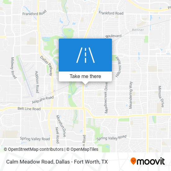 Calm Meadow Road map