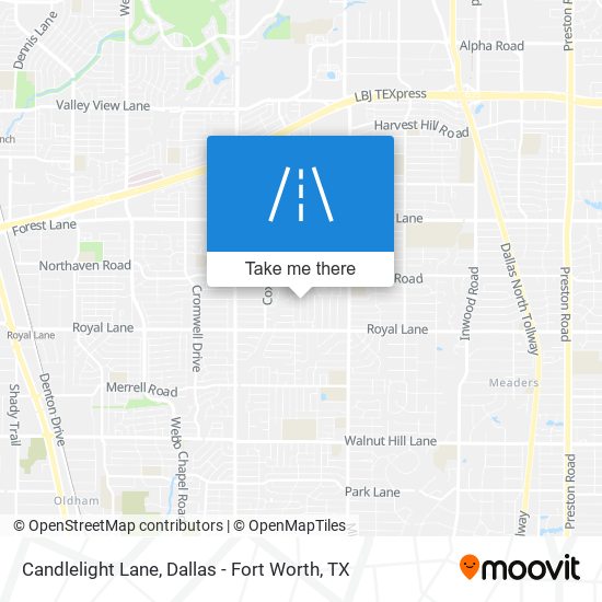Candlelight Lane map