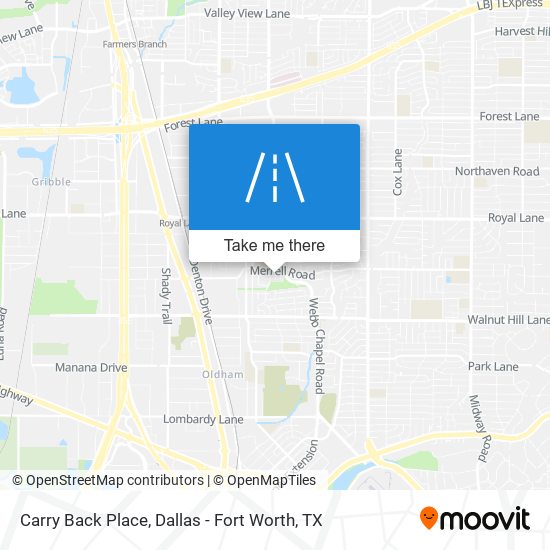 Carry Back Place map