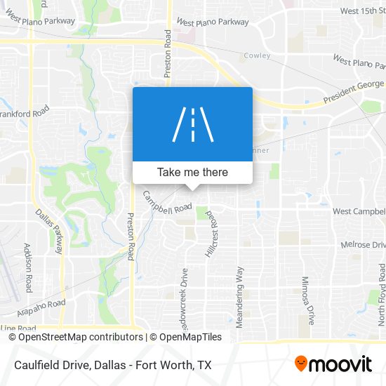 Caulfield Drive map