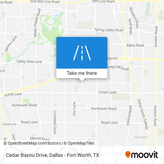 Cedar Bayou Drive map