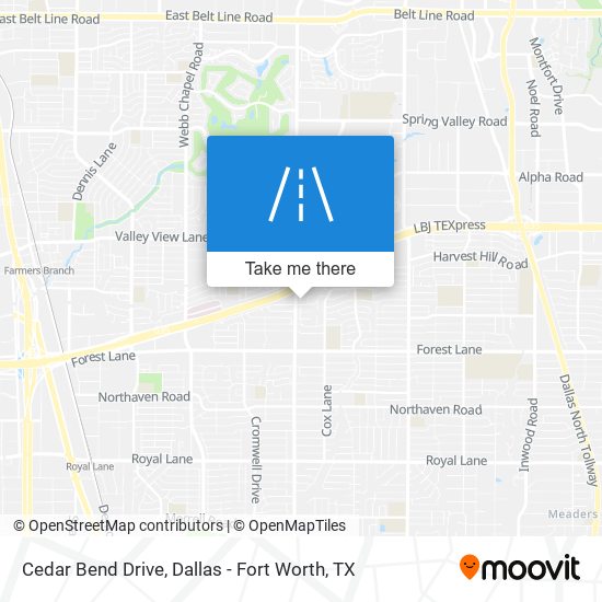 Cedar Bend Drive map
