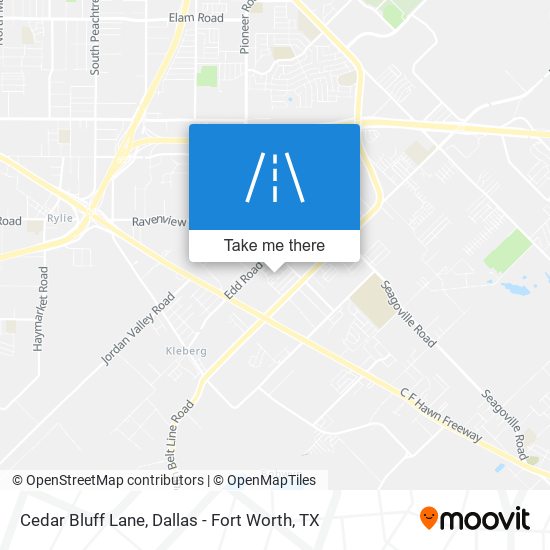 Cedar Bluff Lane map