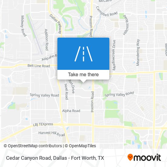 Mapa de Cedar Canyon Road