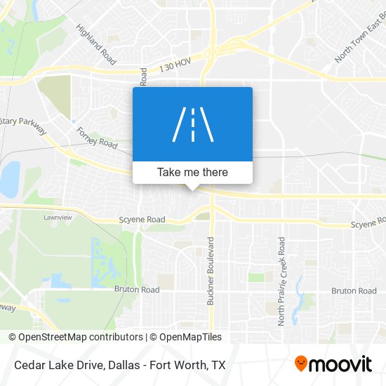 Cedar Lake Drive map