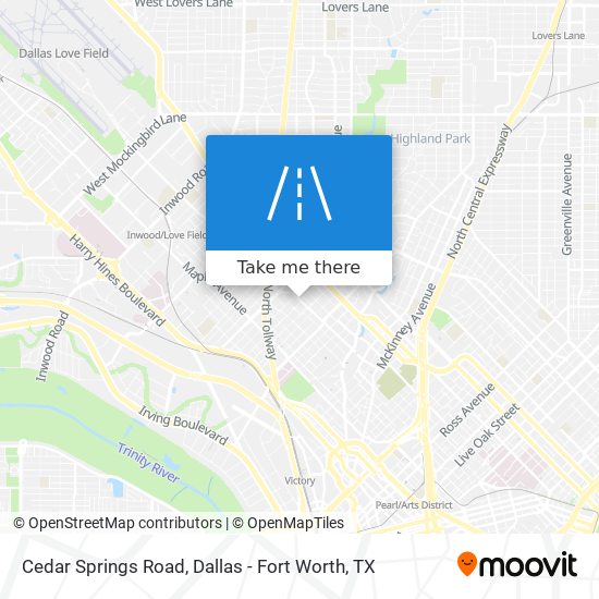 Cedar Springs Road map