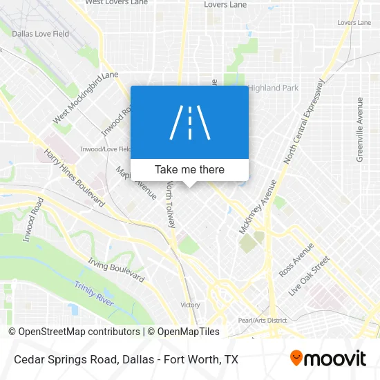 Cedar Springs Road map