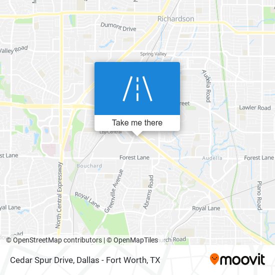 Cedar Spur Drive map