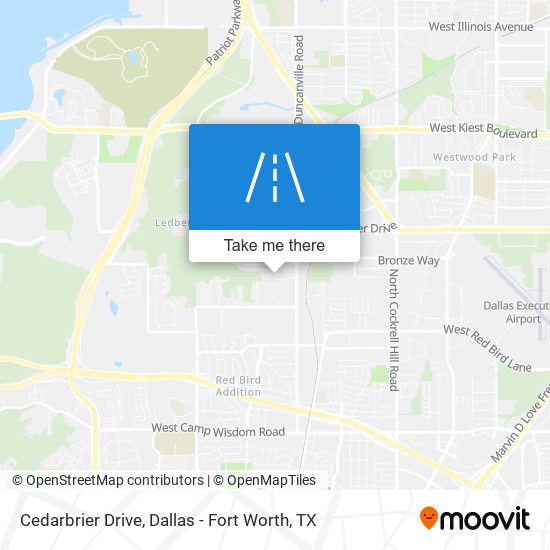 Cedarbrier Drive map