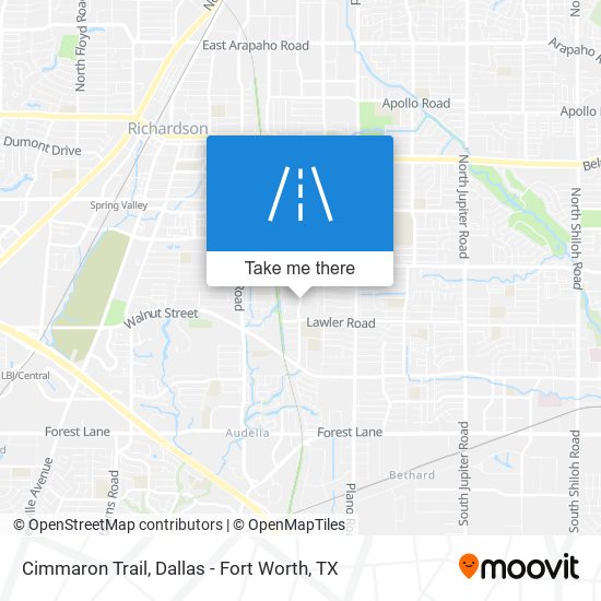 Cimmaron Trail map