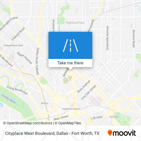 Cityplace West Boulevard map