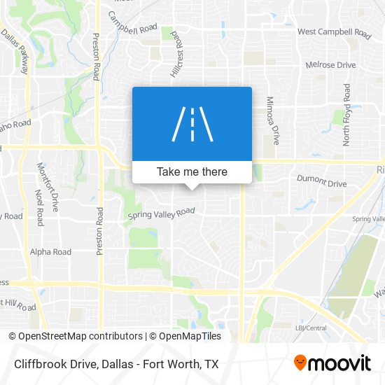 Cliffbrook Drive map