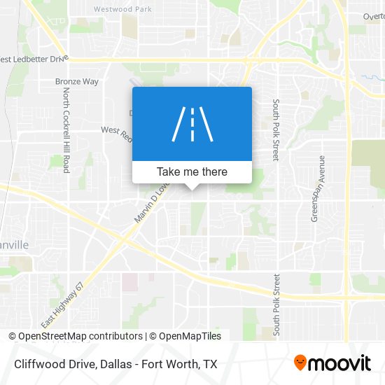 Cliffwood Drive map