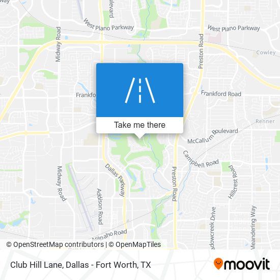 Club Hill Lane map