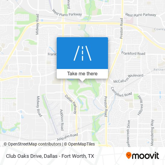 Mapa de Club Oaks Drive