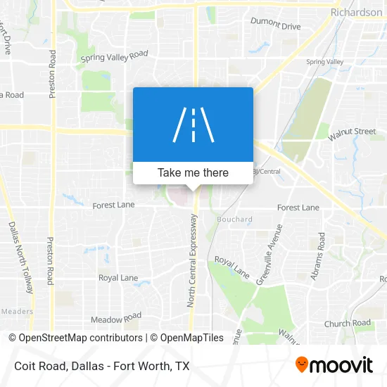 Coit Road map