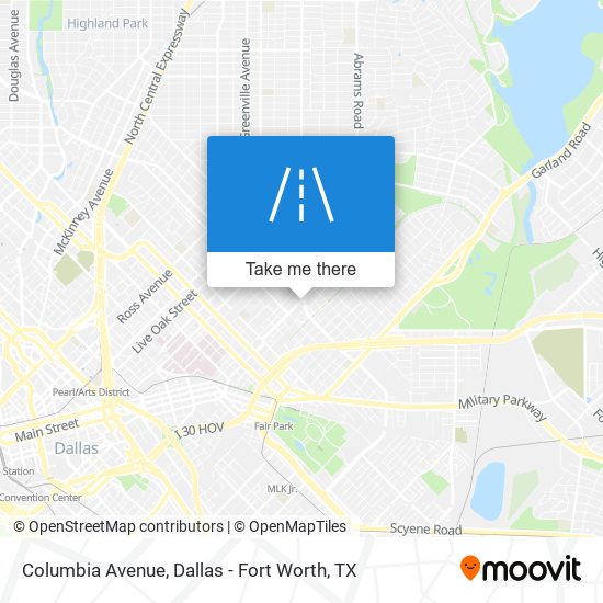 Columbia Avenue map
