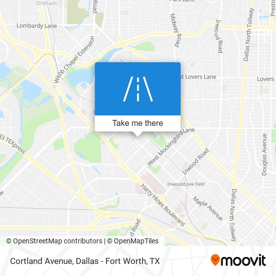 Cortland Avenue map