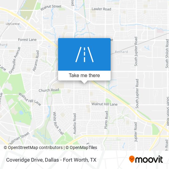 Coveridge Drive map