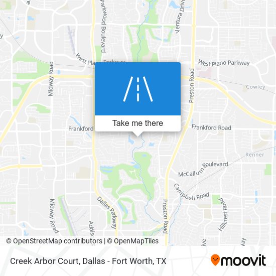 Creek Arbor Court map