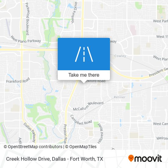 Creek Hollow Drive map