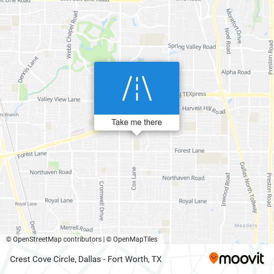 Crest Cove Circle map
