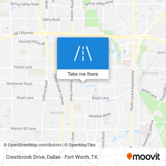 Crestbrook Drive map