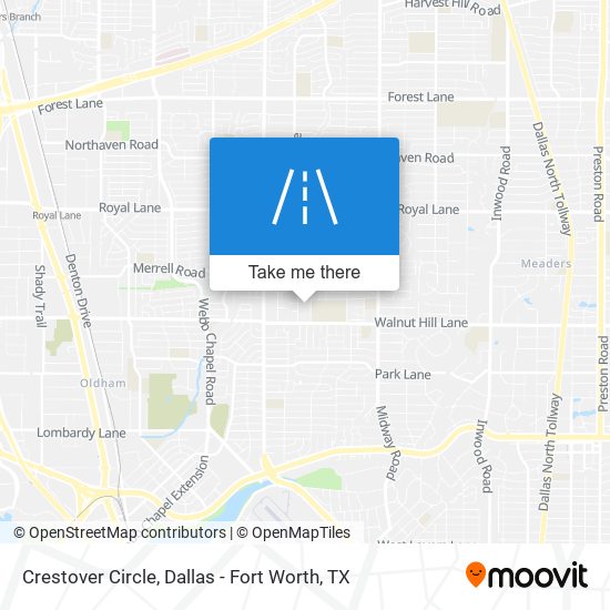 Mapa de Crestover Circle