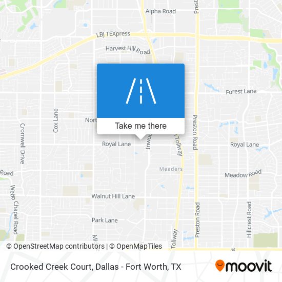 Mapa de Crooked Creek Court