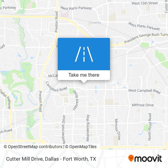 Cutter Mill Drive map