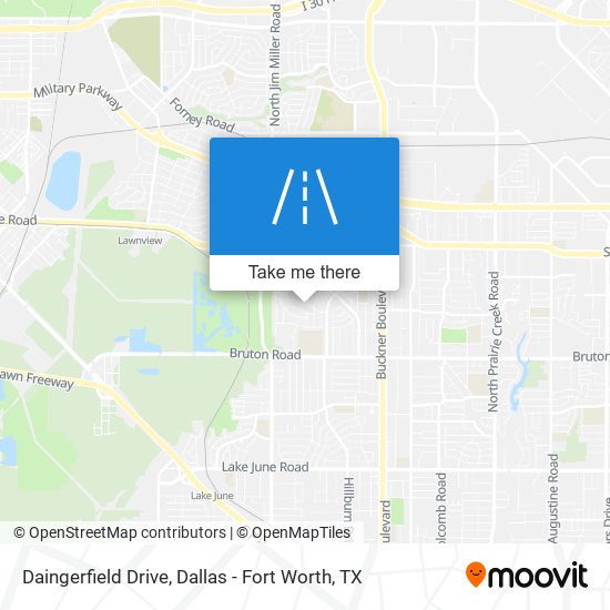 Daingerfield Drive map