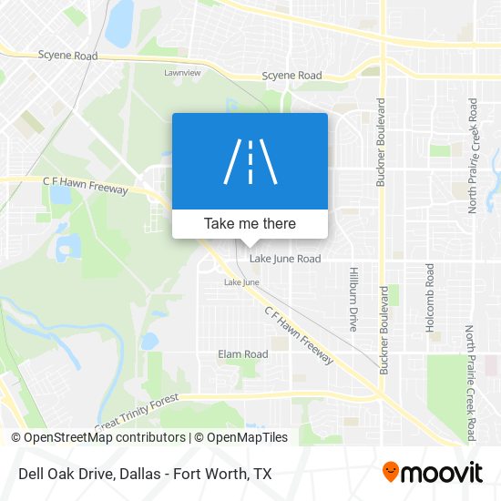 Dell Oak Drive map