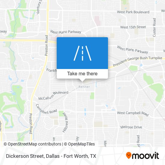 Dickerson Street map