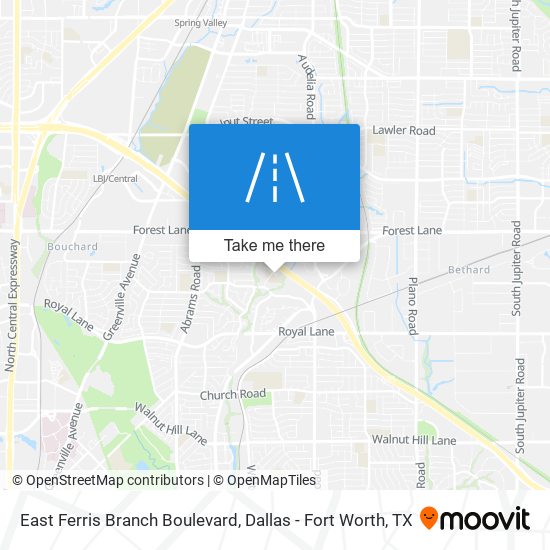 East Ferris Branch Boulevard map