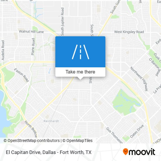 El Capitan Drive map