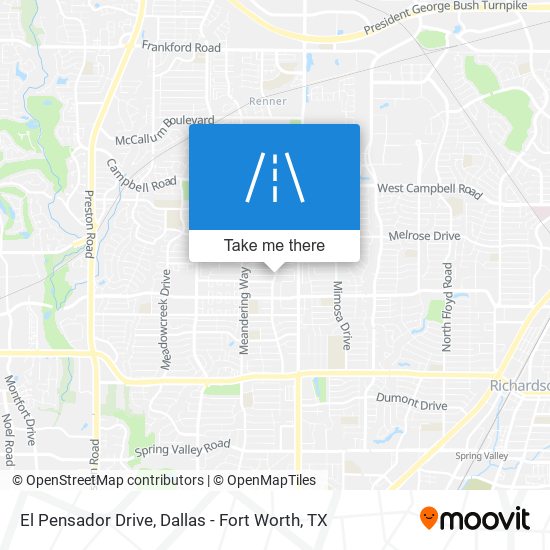 El Pensador Drive map