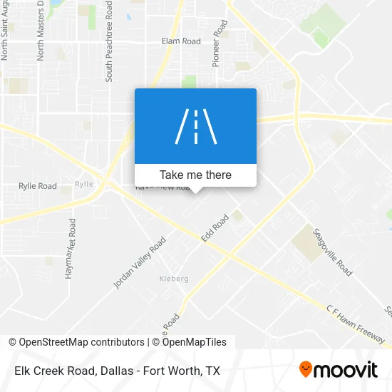 Elk Creek Road map