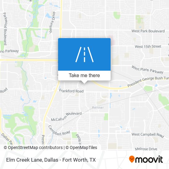 Elm Creek Lane map