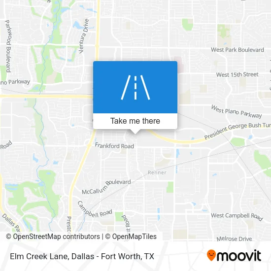 Elm Creek Lane map