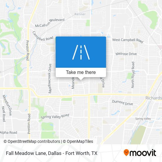Fall Meadow Lane map